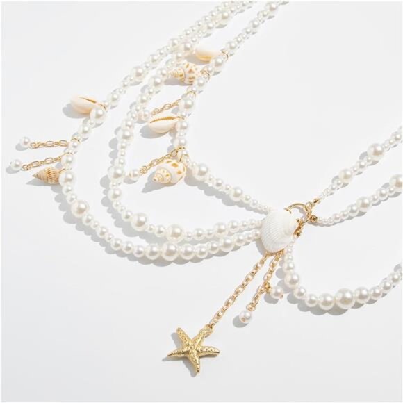 Summer Beach Shell Conch Pendant Waist Chain Belt Festival Rave Pearl Waist main image 8
